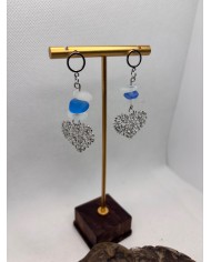 PENDIENTES DE CRISTAL MARINO ARTESANOS