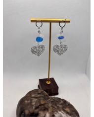 PENDIENTES DE CRISTAL MARINO ARTESANOS