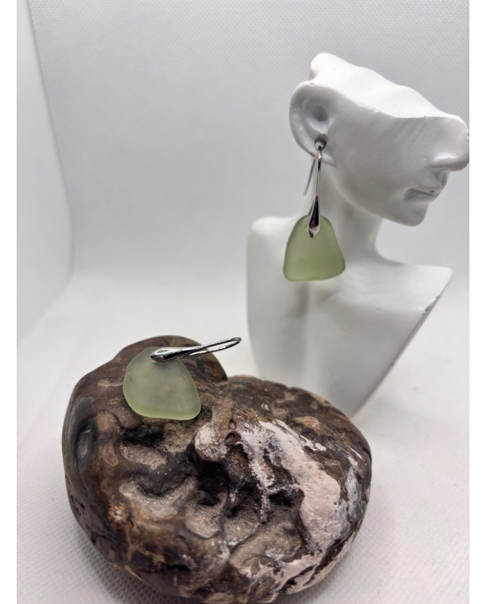 PENDIENTES ARTESANOS DE CRISTAL MARINO ARTESANOS