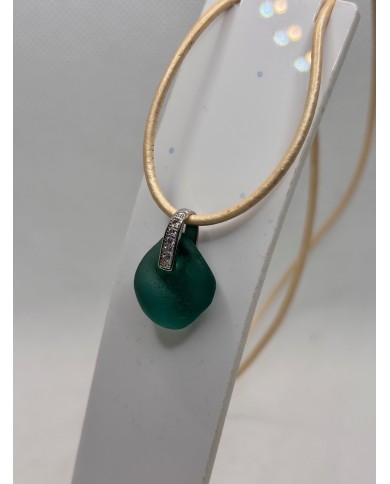 COLLAR ARTESANO DE CRISTAL MARINO