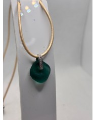 COLLAR ARTESANO DE CRISTAL MARINO