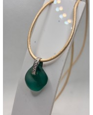 COLLAR ARTESANO DE CRISTAL MARINO