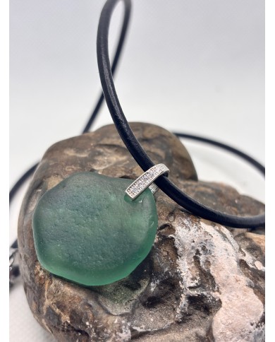 COLLAR ARTESANO D CRISTAL MARINO