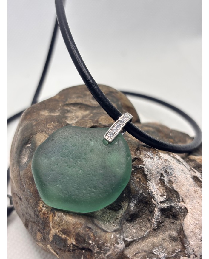 COLLAR ARTESANO D CRISTAL MARINO