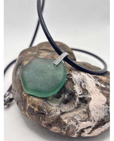 COLLAR ARTESANO D CRISTAL MARINO