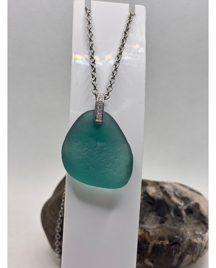 COLLAR ARTESANO DE CRISTAL MARINO