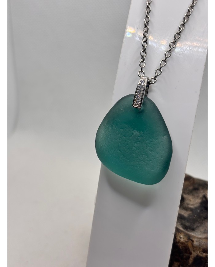 COLLAR ARTESANO DE CRISTAL MARINO