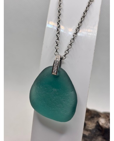 COLLAR ARTESANO DE CRISTAL MARINO