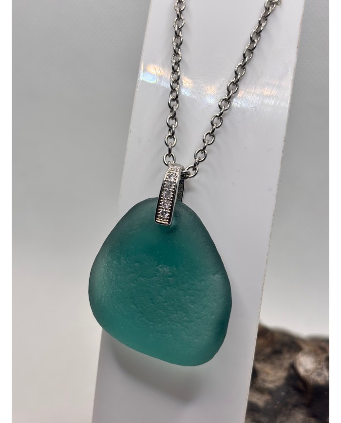 COLLAR ARTESANO DE CRISTAL MARINO