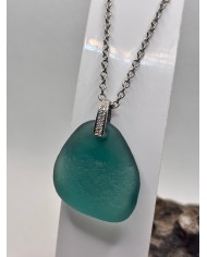 COLLAR ARTESANO DE CRISTAL MARINO