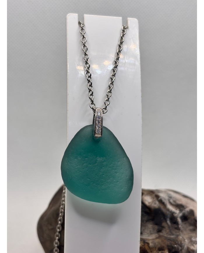 COLLAR ARTESANO DE CRISTAL MARINO