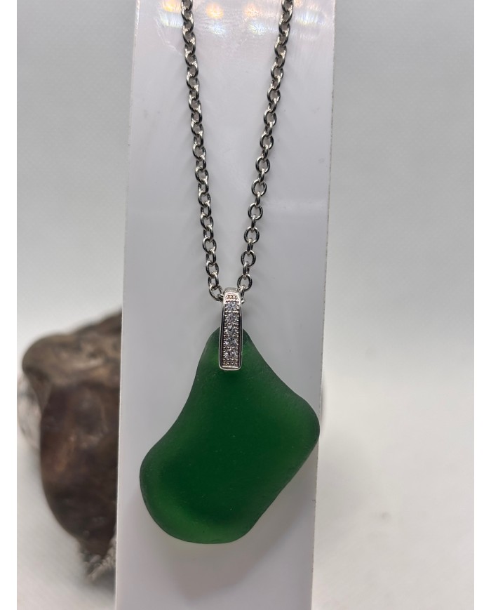 COLLAR ARTESANO DE CRISTAL MARINO