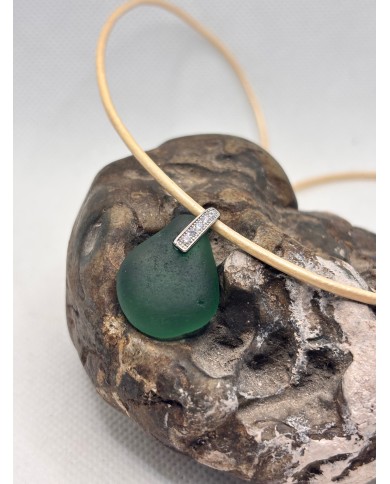 COLLAR ARTESANO DE CRISTAL MARINO