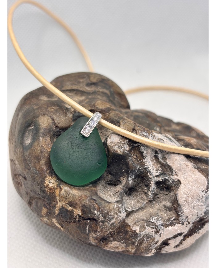 COLLAR ARTESANO DE CRISTAL MARINO