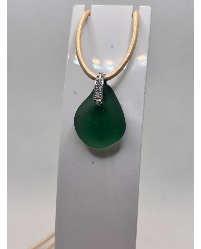 COLLAR ARTESANO DE CRISTAL MARINO