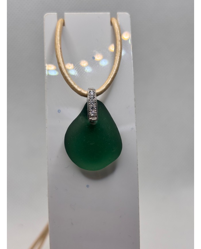 COLLAR ARTESANO DE CRISTAL MARINO