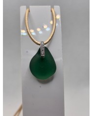 COLLAR ARTESANO DE CRISTAL MARINO