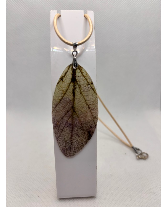 COLLAR ARTESANO DE HOJA NATURAL