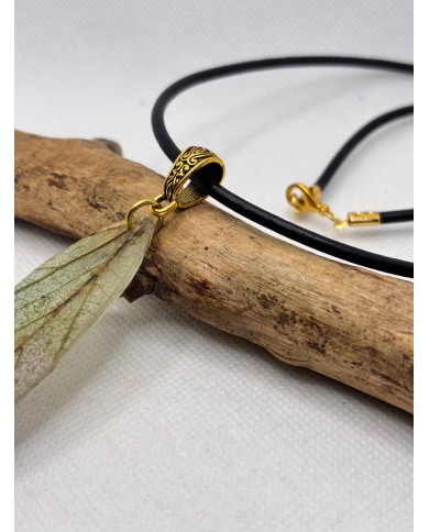 COLLAR ARTESANOS DE HOJA NATURAL