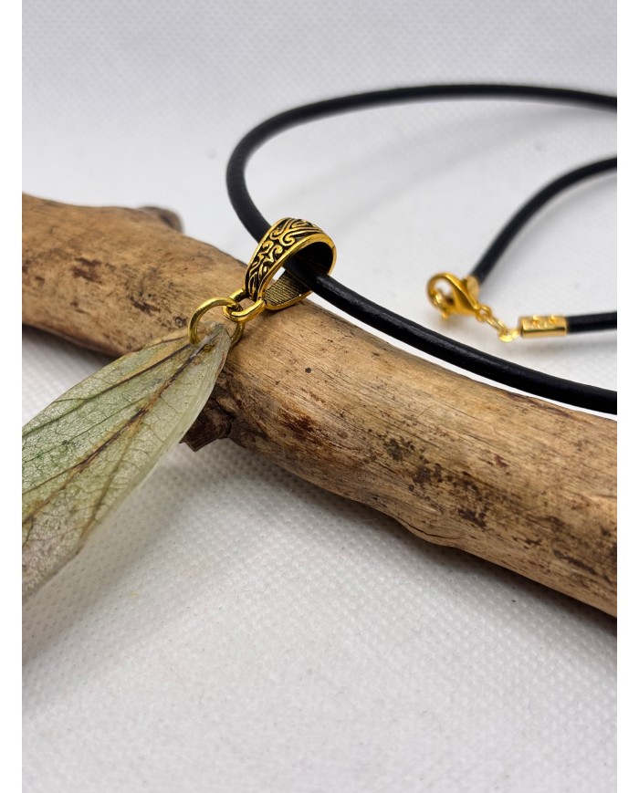 COLLAR ARTESANOS DE HOJA NATURAL