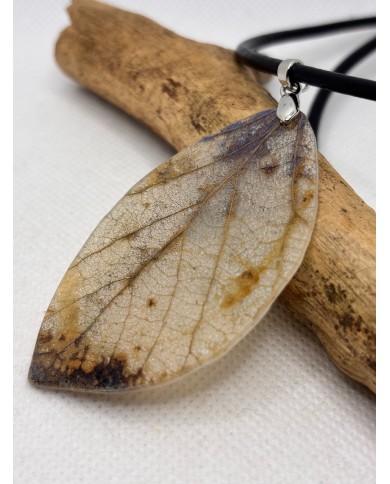COLLARA ARTESANO DE HOJA NATURAL