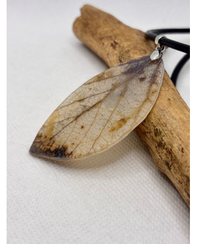 COLLARA ARTESANO DE HOJA NATURAL