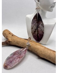 PENDIENTES ARTESANOS DE HOJA NATURAL EDICIÓN PLATA