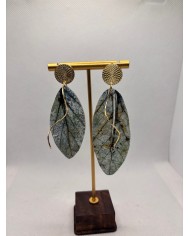 PENDIENTES ARTESANOS DE HOJA NATURAL ESQUELETIZADA