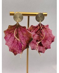 EDICIÓN LIMITADA PENDIENTES ARTESANOS DE HOJA NATURAL