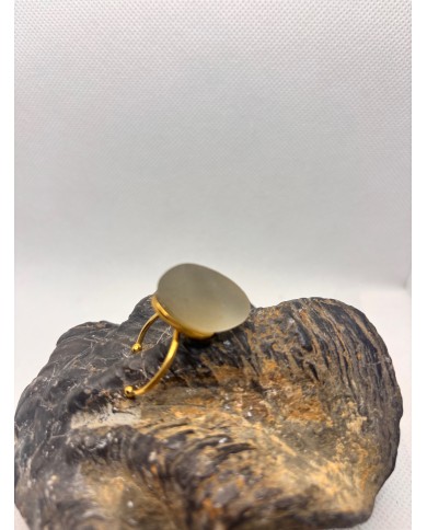 ANILLO ARTESANO DE CRISTAL MARINO