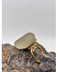 ANILLO ARTESANO DE CRISTAL MARINO