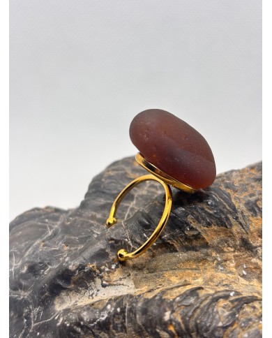 ANILLOS ARTESANOS DE CRISTAL MARINO