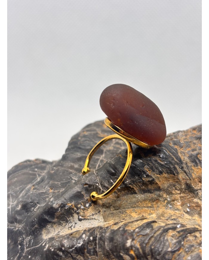 ANILLOS ARTESANOS DE CRISTAL MARINO