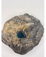 ANILLO ARTESANO DE CRISTAL MARINO