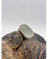 ANILLO ARTESANO DE CRISTAL MARINO