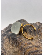 ANILLO ARTESANO DE CRISTAL MARINO