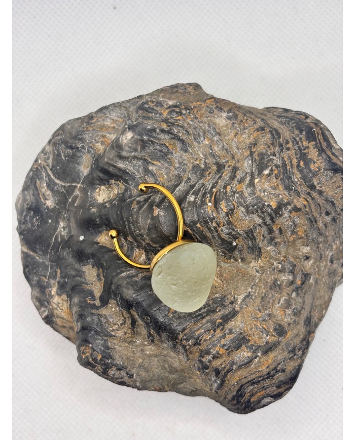 ANILLO ARTESANO DE CRISTAL MARINO