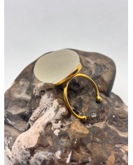 ANILLO ARTESANO DE CRISTAL MARINO