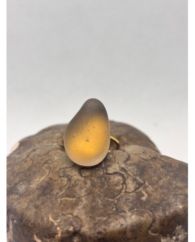 ANILLO ARTESANO DE CRISTAL MARINO