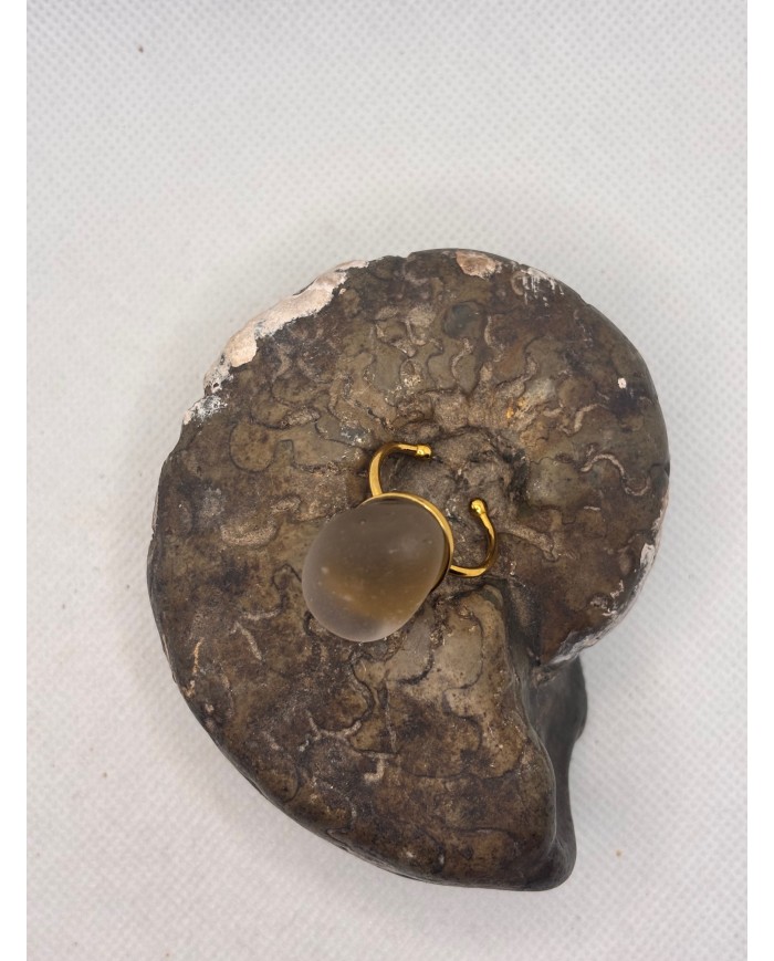 ANILLO ARTESANO DE CRISTAL MARINO