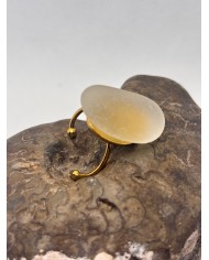 ANILLO ARTESANO DE CRISTAL MARINO