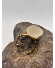 ANILLO ARTESANO DE CRISTAL MARINO