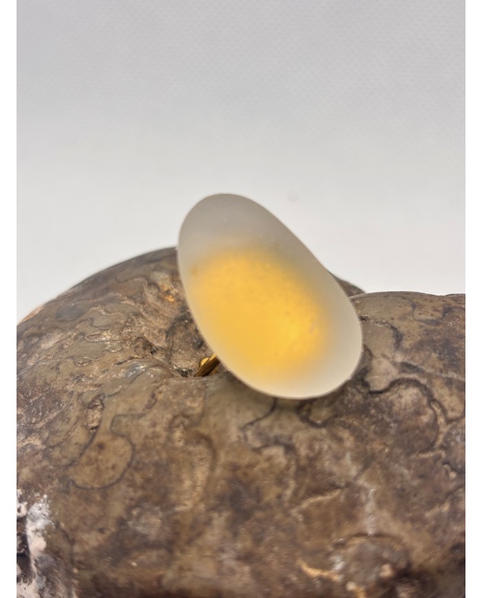 ANILLO ARTESANO DE CRISTAL MARINO