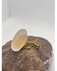 ANILLO ARTESANO DE CRISTAL MARINO