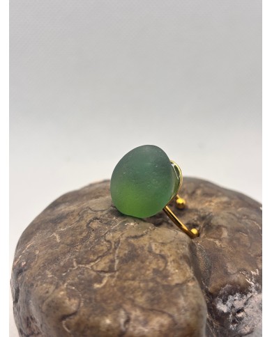 ANILLO ARTESANO DE CRISTAL MARINO