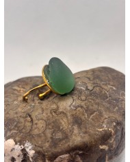 ANILLO ARTESANO DE CRISTAL MARINO