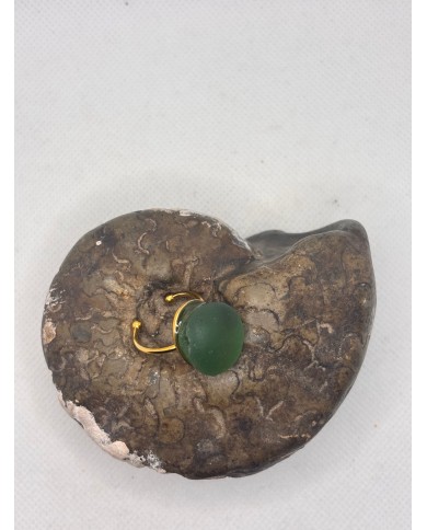 ANILLO ARTESANO DE CRISTAL MARINO