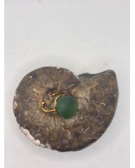 ANILLO ARTESANO DE CRISTAL MARINO