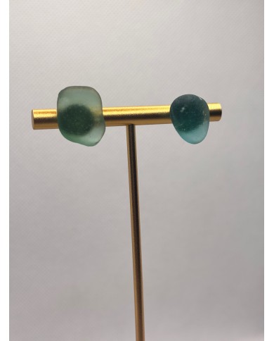 PENDIENTES ARTESANOS DE CRISTAL MARINO