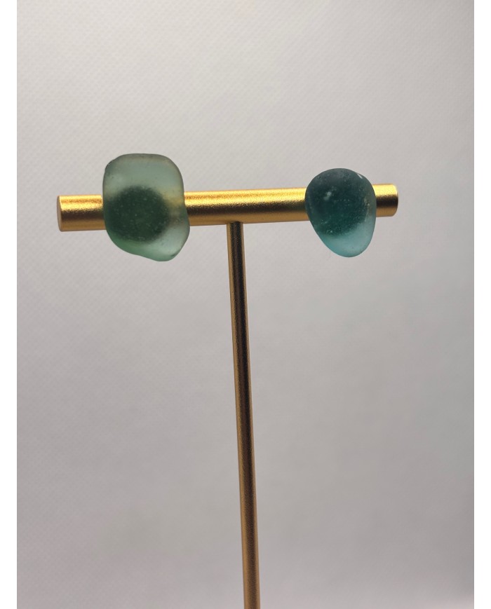 PENDIENTES ARTESANOS DE CRISTAL MARINO